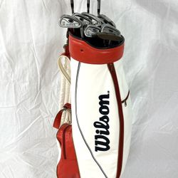 Ladies Square Two RH Golf Club Set + Wilson 15-Divider Bag | Driver Woods Irons Putter