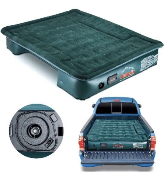 Pittman Truck Bed Air Mattress for 6.5 Foot Inflatable Truck Bed Mattress with Built in Pump - Fits Full Size Short Pickups - Blow Up Pickup Matress f