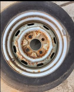 vw early 4 lug chrome rim #2