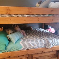 Bunk Bed w/ Storage Steps and Drawers