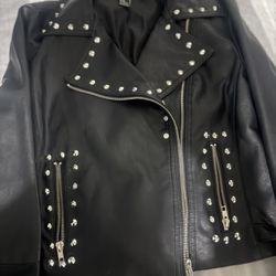 Feax Leather Studded Jacket 