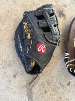 Left handed first base glove