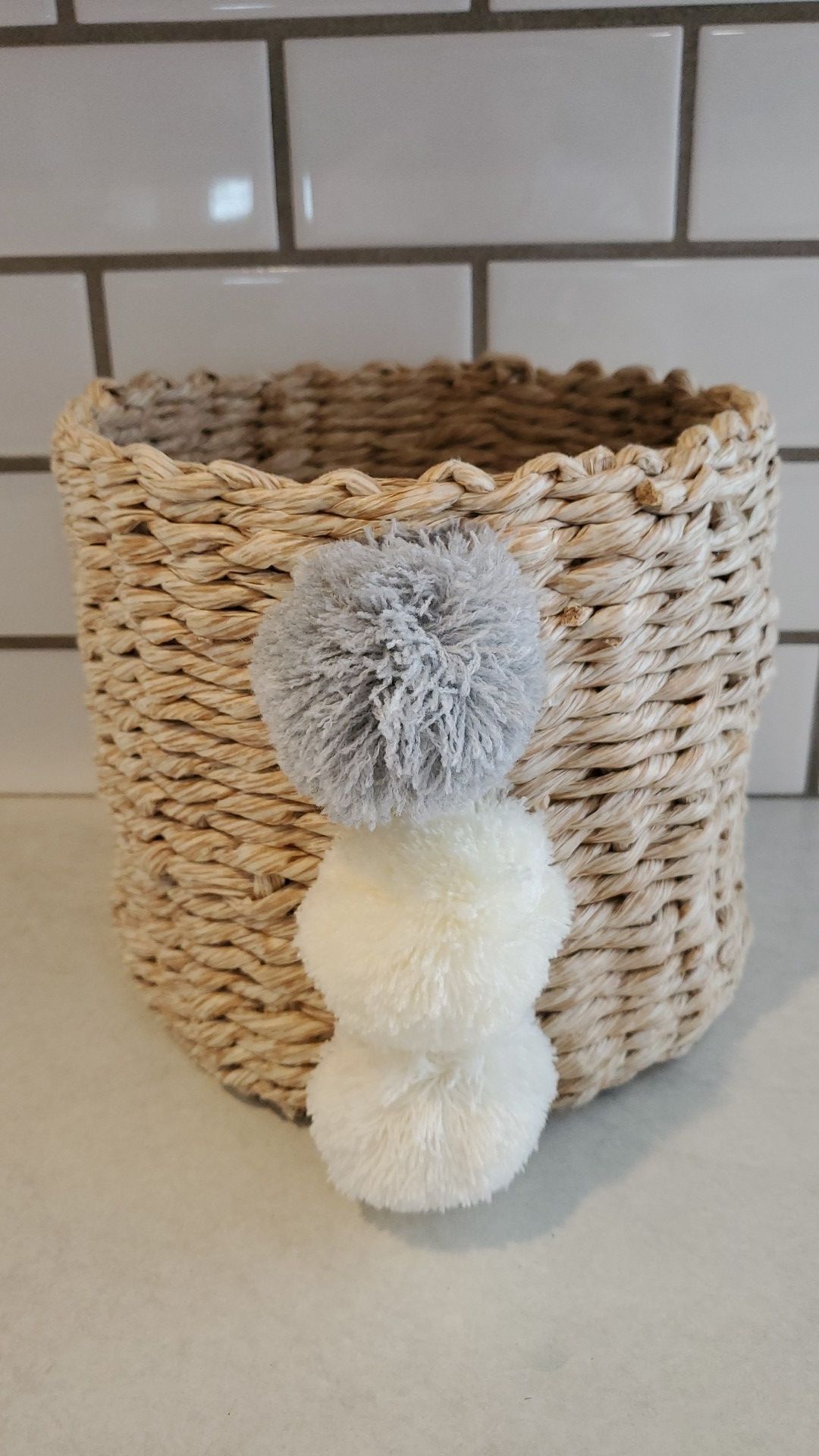 Nursery basket bin decor