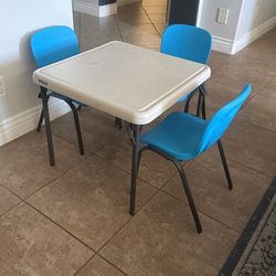 Lifetime Kids Activity Table And Three Chairs