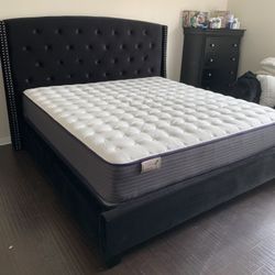 New In Box King Bed Frame With Mattress (Read Description Below)