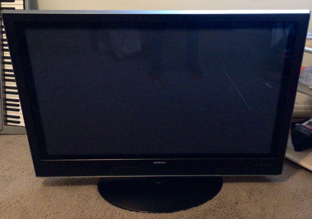 45" Hitachi TV with Stand Attached 
