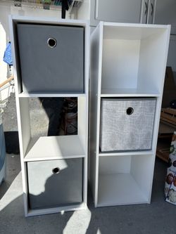 Two 3-cubby Organizers