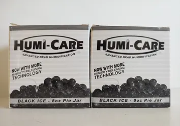 2 Pack - Humi-Care Black Ice 8oz Cigar Humidification jar for Humidor - Humicare Gel Pie Jar - BRAND NEW