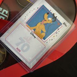 Disney 70th Anniversary Topps Pluto Autograph Card.