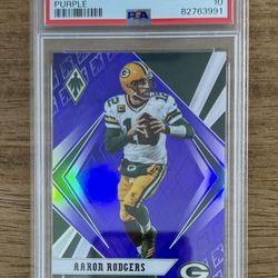 2020 Panini Phoenix AARON RODGERS Purple SP /149 PSA 10 Green Bay Packers #19