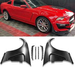 Fits 10-12 Ford Mustang GT500 & 13-14 GT GT500 V6 2PCS Front Fenders GT350 Style