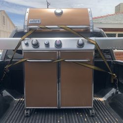 Weber Genesis E-310 BBQ Grill Propane (Orange) For Sale
