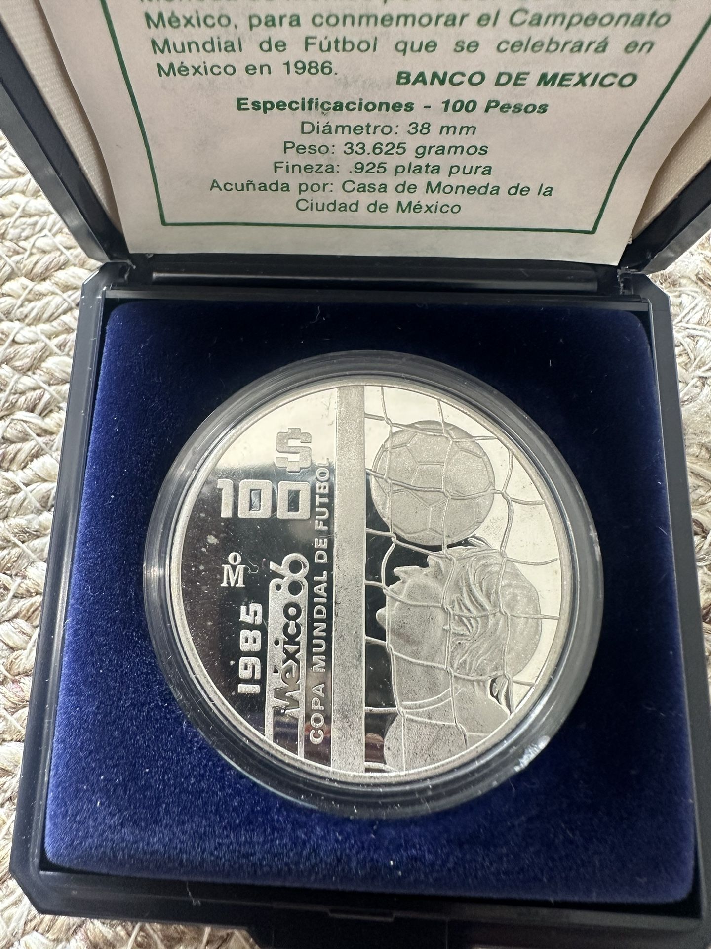 1985 Silver Proof Mexico 86