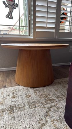 Round Wood Pedestal Coffee Table - Hearth and Hand
