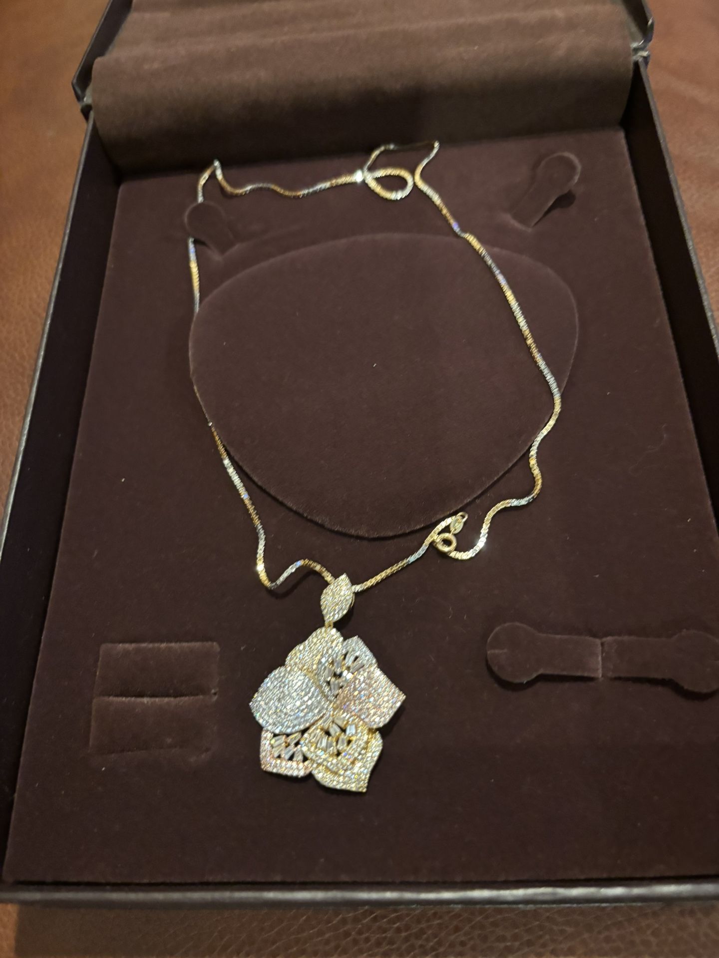 Gold and Silver Pendant Necklace