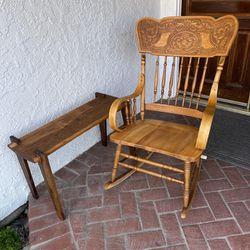 Entryway Bench And Rocking Chair