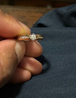 14K Gold Diamond Engagement Ring – $800