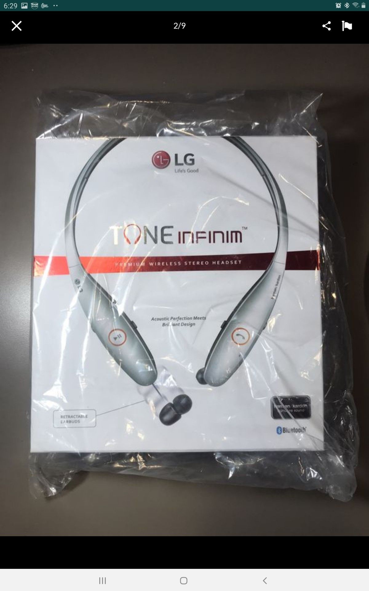 LG Tone Infinim HBS-900 Bluetooth Stereo Headset.