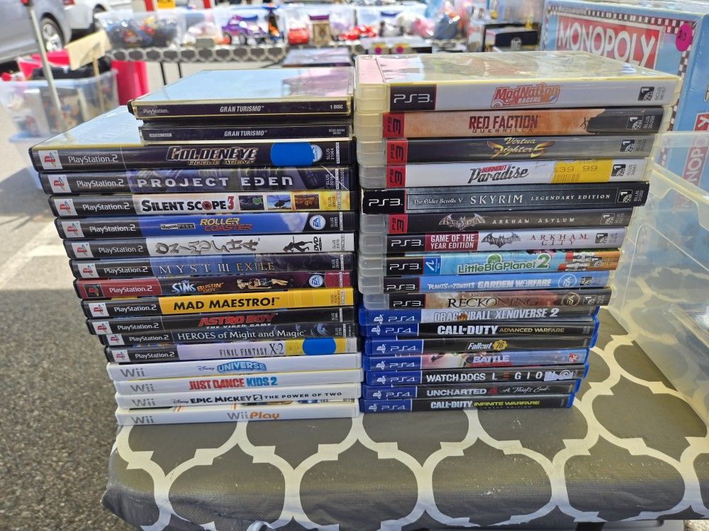 34 Game Lot ps1, ps2, ps3, wii, DS & GB 