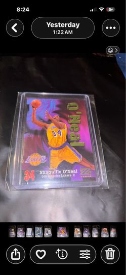 Shaquille o Neal lakers #34 z force basketball card