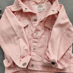 Pink Denim Zara Jacket 3-4 Years