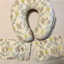 Elephant Baby Car Seat Neck Pillow And Seat Covers Straps