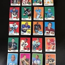 1969 Topps Football NFL Lot Of 20 Cards 60’s Vintage 