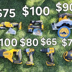 DEWALT 20V TOOLS NO BATTERIES 