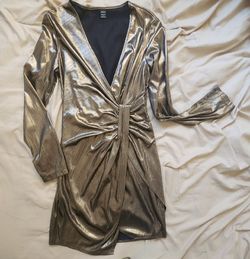 Gold metallic mini dress from SHEIN