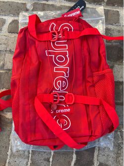New red supreme backpack