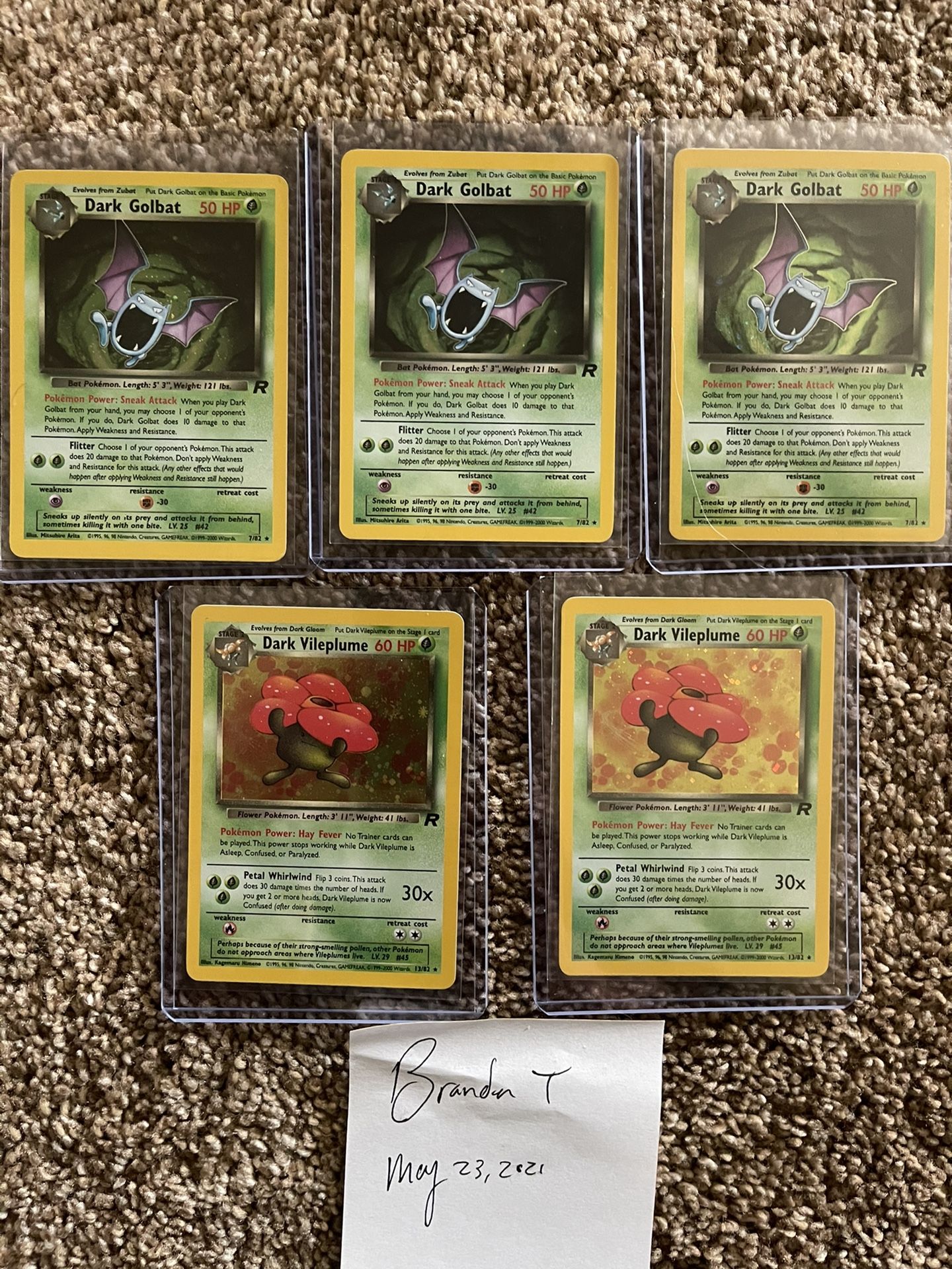 Team Rocket Holos NM RARE 