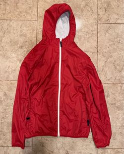 Timberland Waterproof Lightweight Rain Jacket - Men's Large - Red & White