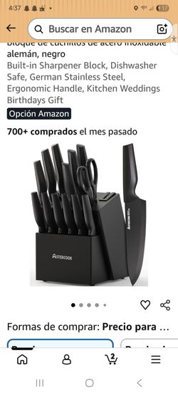 Astercook Kitchen Knife Set with Block