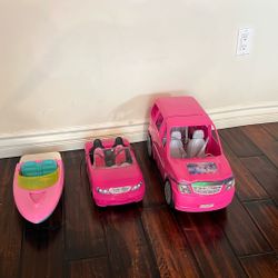Barbie : Van, Convertible, Motor Boat