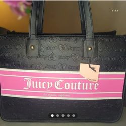 New Juicy Couture Billboard Tote Bag Faux Leather