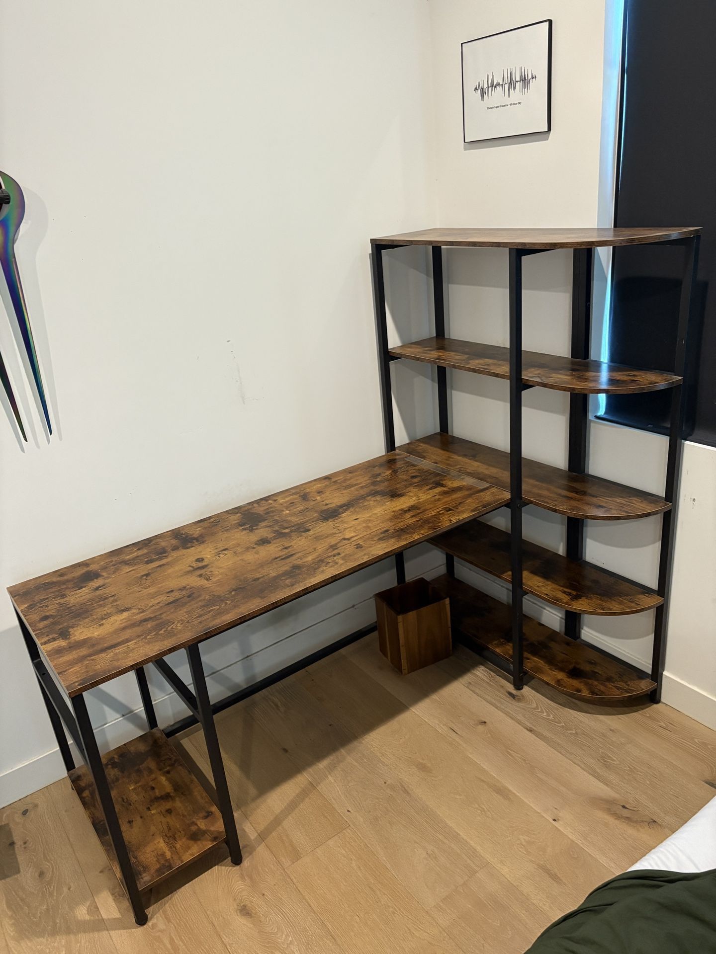 Computer Desk with Shelves