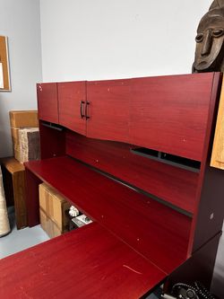 71” x 84 “ mahogany desk with Hutch