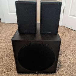 Micca MB42X  Bookshelf Speakers And Micca MS10 Powered Subwoofer