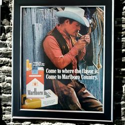 8x10 Framed Original 1960s Marlboro Print 