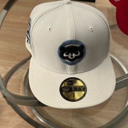 Cubs Size 7 White Fitted All Star Game Side Patch New Era