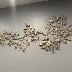 Home decor Leaves Wall Decor Metallic Gold