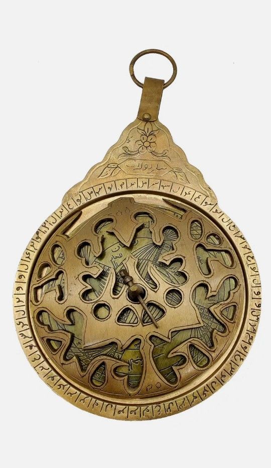 Antique Brass Arabic Astrolabe Vintage islamic Navigation Astrological