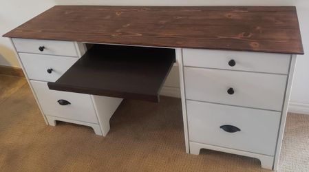 Restored Farmhouse Desk with Drawers