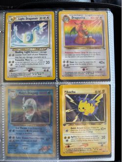 Vintage Pokémon Trading Cards Lot of 4