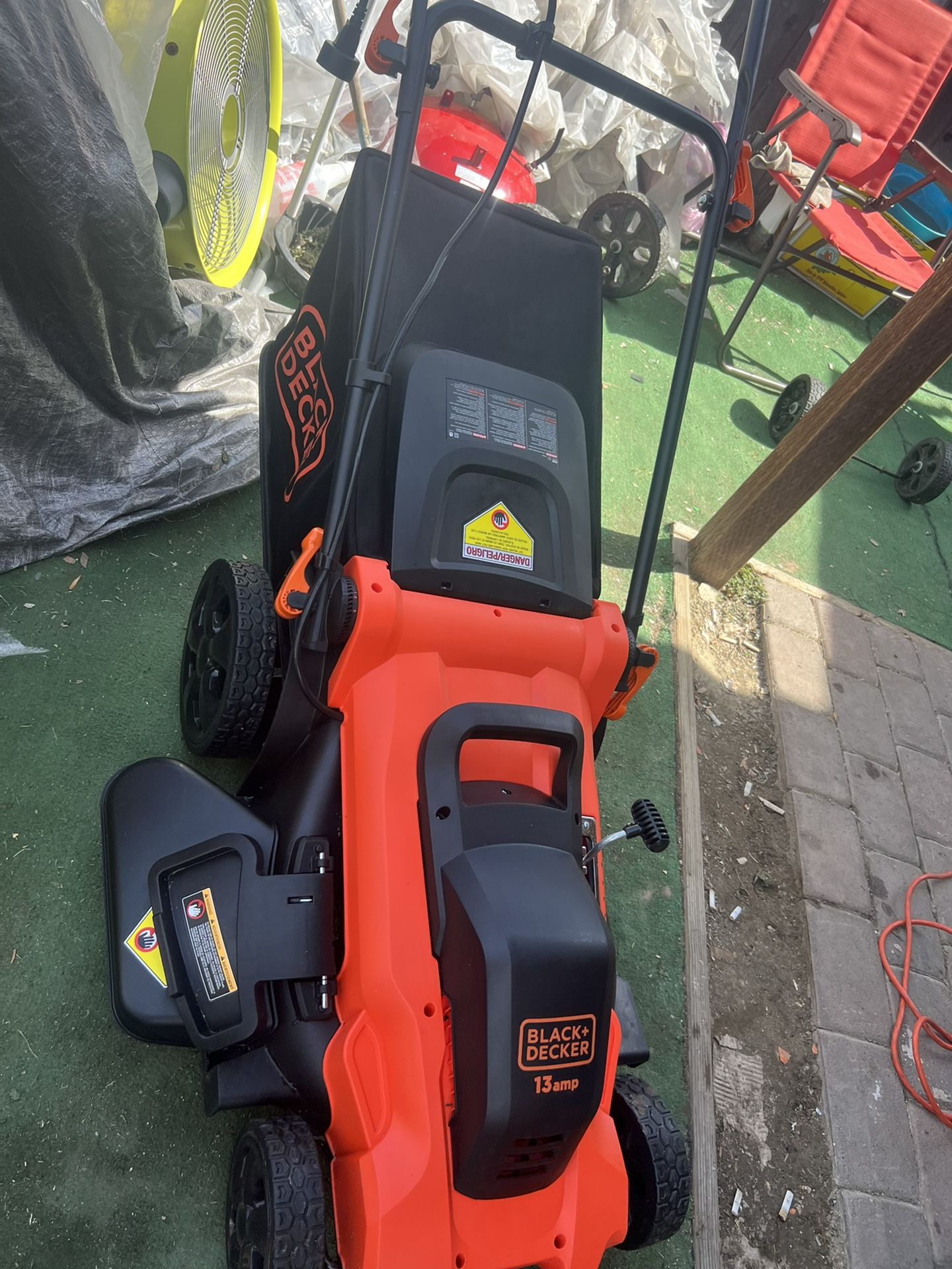 Walk Behind Black And Decker 20 Inch Electric Lawn Mower Riding