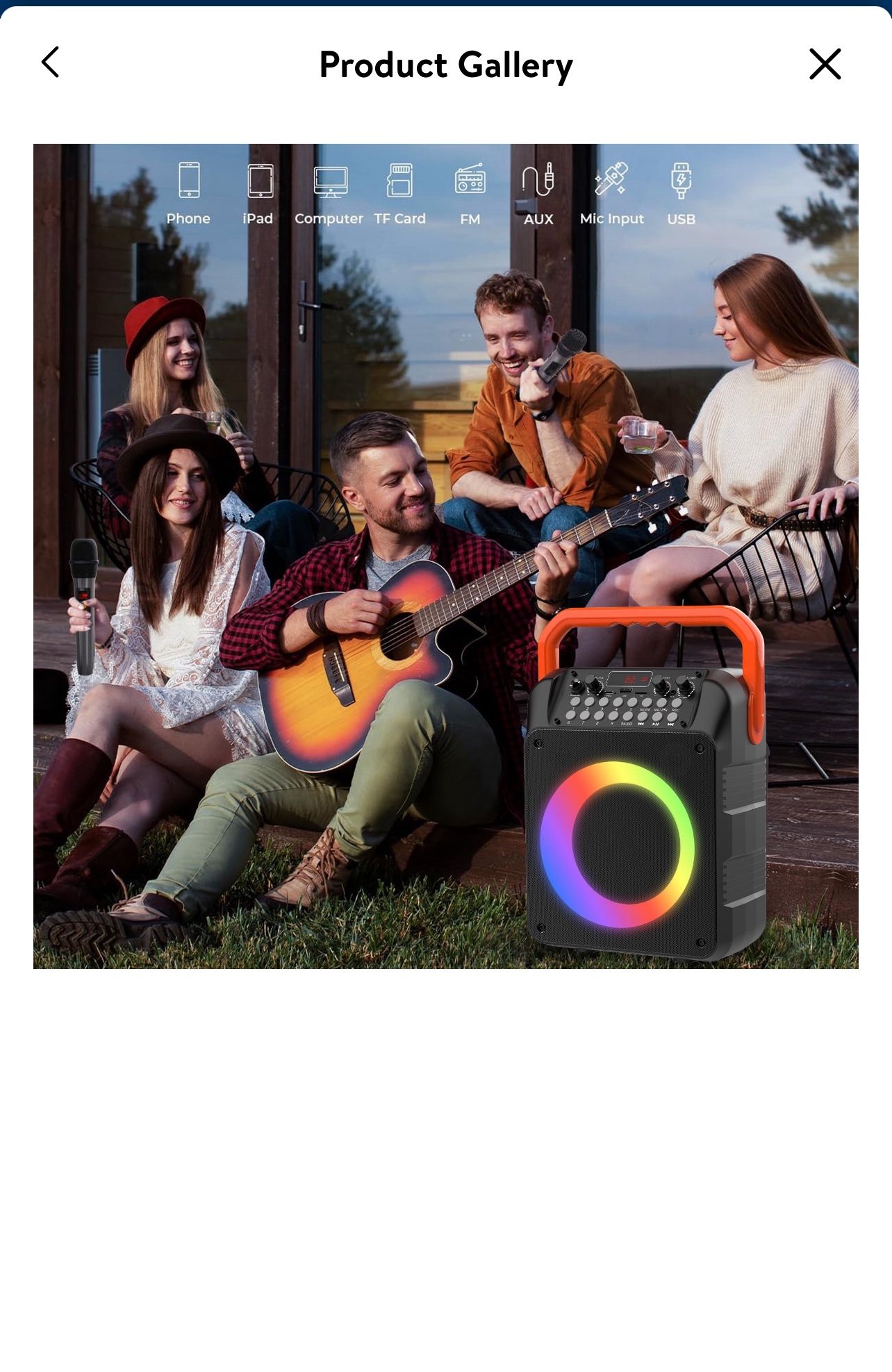 Aursear Karaoke Machine, Portable Bluetooth Speaker with 2 Wireless Microphones for Adults & Kids with Lights, Karaoke Microphone with PA System Suppo