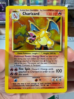 Base set Charizard with silver edges