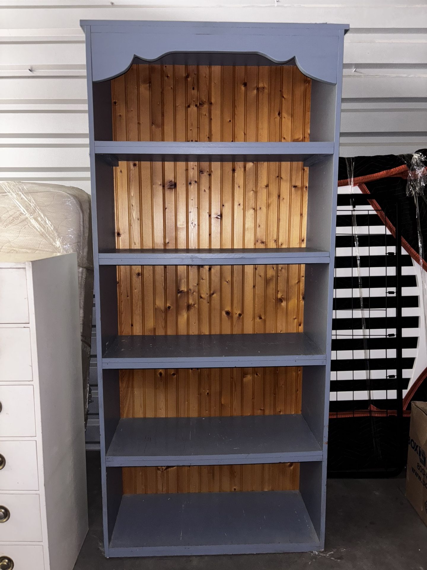 Blue Wooden Bookshelf