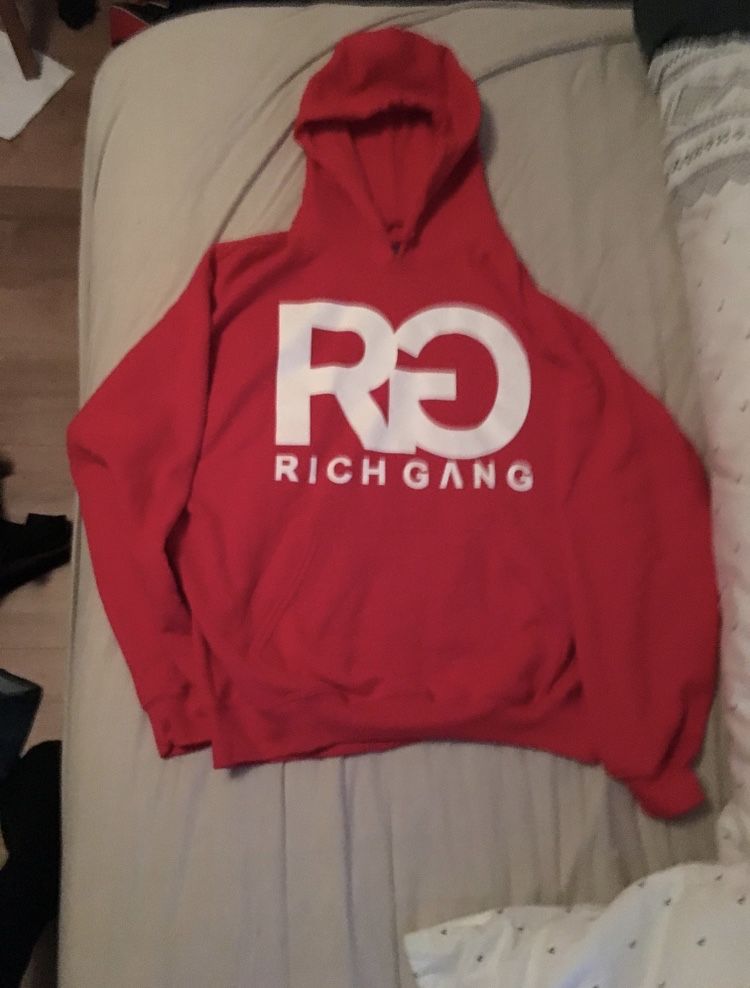 Mens size small Rich Gang hoodie young thug red tee rap merch