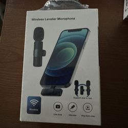 Wireless input microphone for iPhone or Android. Noise reduction. 2 microphones.